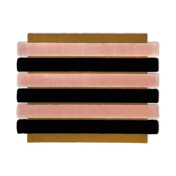 Ogeborg ODC Segment Rug Collection Stripe vloerkleed Golden-blush-black, 179x250 cm