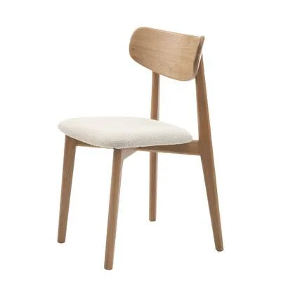 Olivine Eline Eetkamerstoel Bouclé Wit