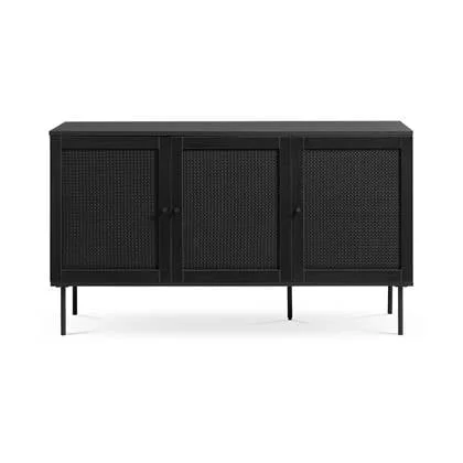 Olivine Jari houten sideboard zwart - 140 x 40 cm