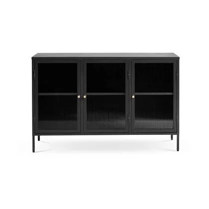 Olivine Katja metalen sideboard zwart - 132 x 40 cm