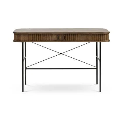 Olivine Lenn houten bureau gerookt eiken - 120 x 60 cm