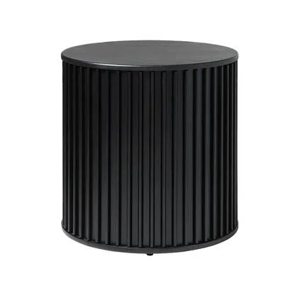 Olivine Redmer Ronde Houten Bijzettafel Ø 60 cm - Zwart