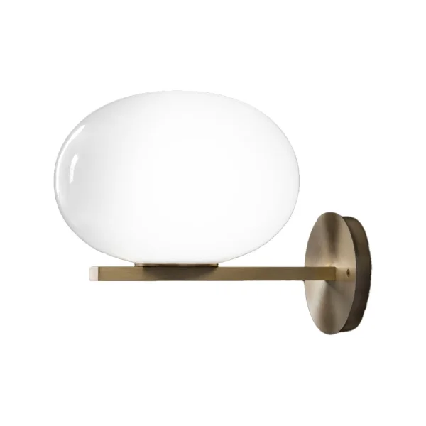 Oluce Alba 176 muurlamp opaal, messing