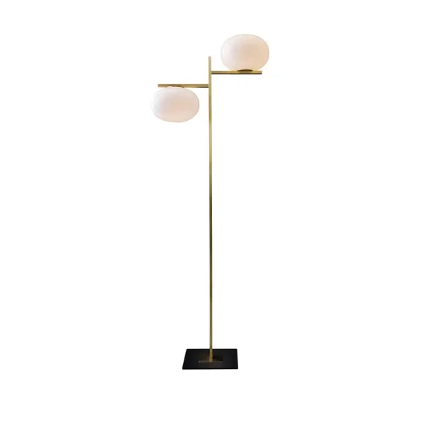 Oluce Alba 383 vloerlamp opaal, messing