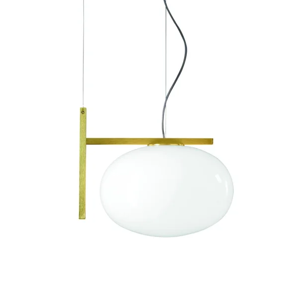 Oluce Alba 466 hanglamp opaal, messing