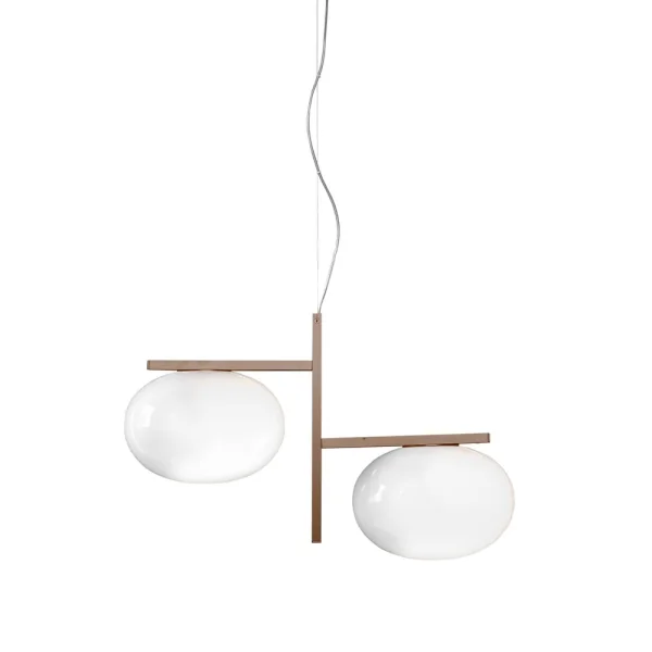 Oluce Alba 468 hanglamp opaal, messing