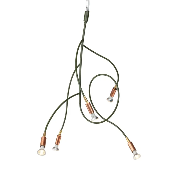 Örsjö Belysning Ranka 5 plafondlamp Olivengroen