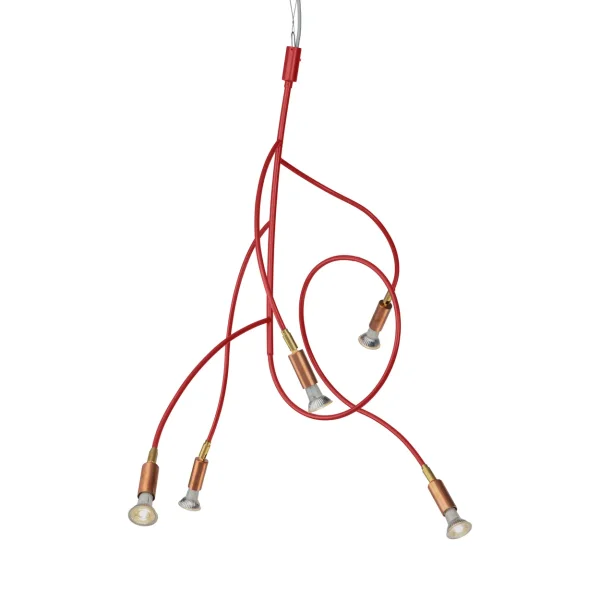 Örsjö Belysning Ranka 5 plafondlamp Rood