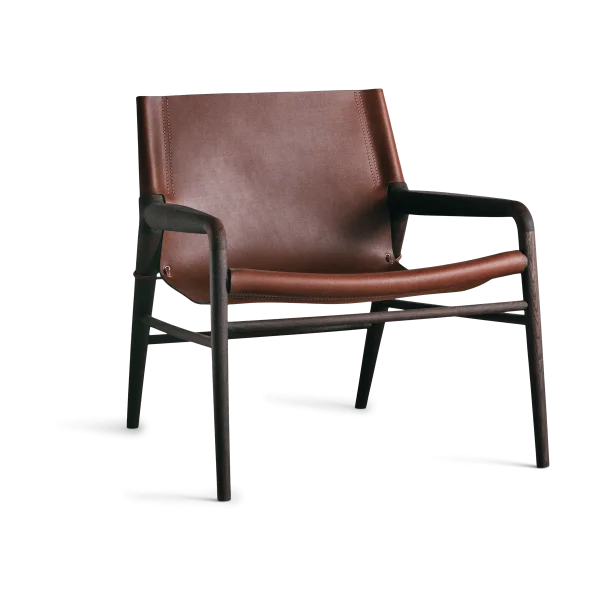 OX Denmarq Rama Chair fauteuil  smoked oak  frame Cognac