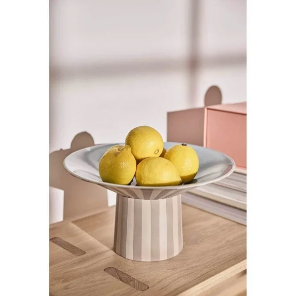 OYOY Living Design - Toppu Centerpiece, hoog, Clay/Ice Blue