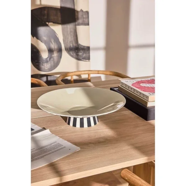 OYOY Living Design - Toppu Centerpiece laag, vanille/zwart