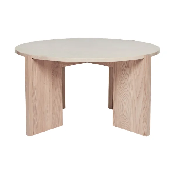 OYOY Lune marmeren salontafel Ø84 cm Natuur-wit