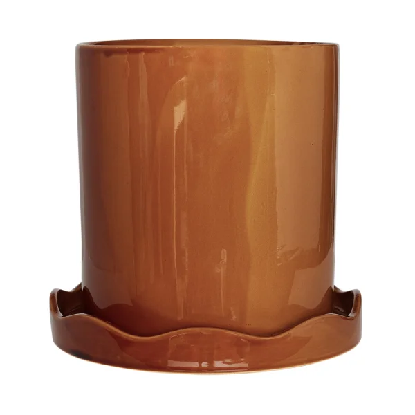 OYOY Nami pot met onderschotel Ø27 cm large Amber