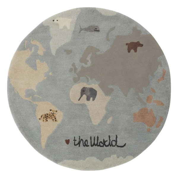 OYOY The world kindervloerkleed Ø120 cm Multi