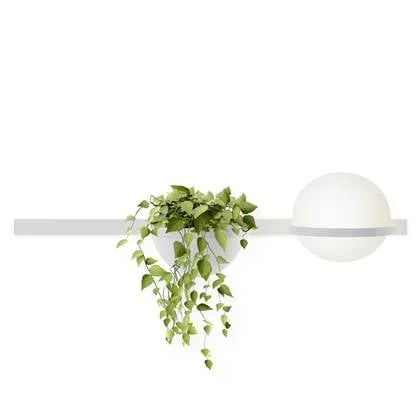 Palma 3702 wandlamp LED met plantenbak wit