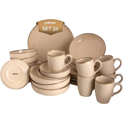 Palmer Serviesset Antigo Porselein 6-persoons 30-delig Crème