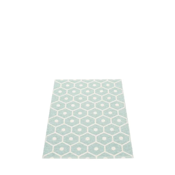 Pappelina Honey vloerkleed - turquoise - 70 x 100 cm