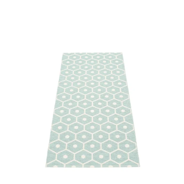 Pappelina Honey vloerkleed - turquoise - 70 x 160 cm