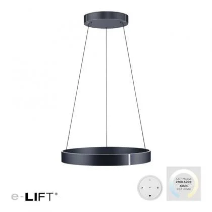 Paul Neuhaus Hanglamp E-Clipse e-Lift Ø 70 cm donker grijs