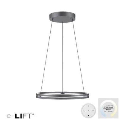 Paul Neuhaus Hanglamp E-Loop e-Lift Ø 70 cm donker grijs