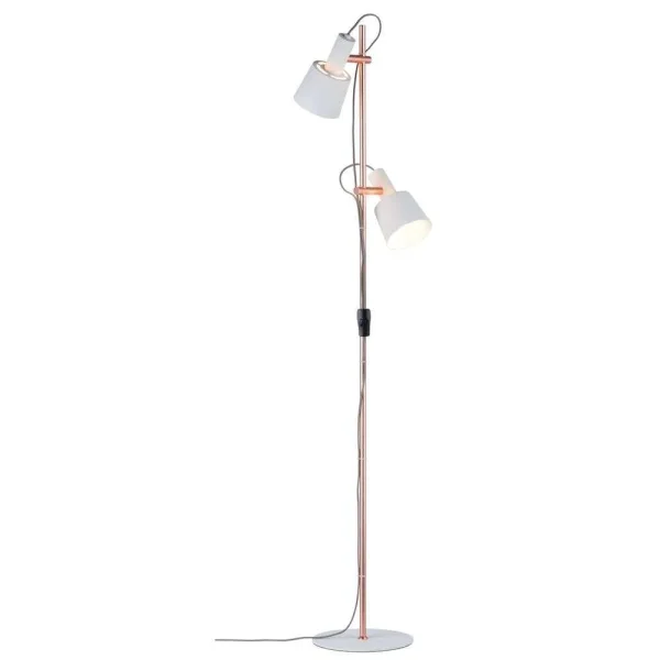 Paulmann - Haldar Vloerlamp Wit/Copper