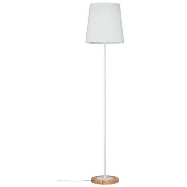 Paulmann - Stellan Vloerlamp Wit/Hout