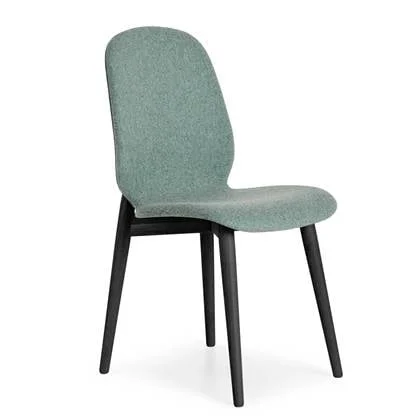 PBJ Designhouse Tradition stoel zwart eiken onderstel Dusty Green