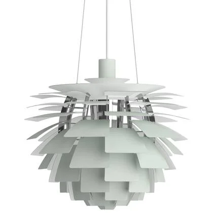 PH Artichoke hanglamp Ø480 Chrome Plated Dusty Green