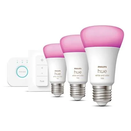 Philips Hue White & Color Ambiance Lichtbron - E27 - Starterkit