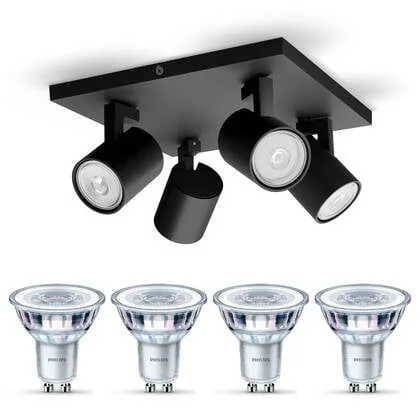 Philips Runner Opbouwspot - Incl. Philips LED Lamp - 4 Spots