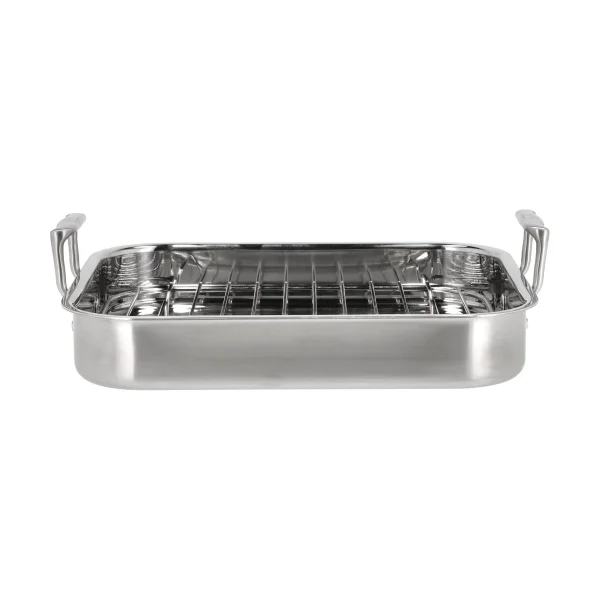 Pillivuyt Somme ovenpan met rooster 32x26,5x5,5 cm Roestvrij staal