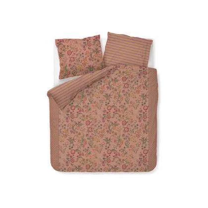 Pip Studio Coco Flower Dekbedovertrek 200 x 200/220 cm - Koraal
