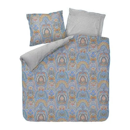 Pip Studio Jabali Flower Dekbedovertrek 260 x 200/220 cm - Blauw