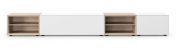 Piure Edit Q lowboard breed twee modules met enkele legborden