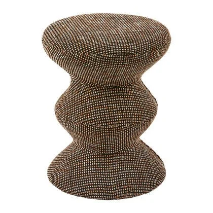 POLSPOTTEN Zig Zag Kruk - Donkerbruin