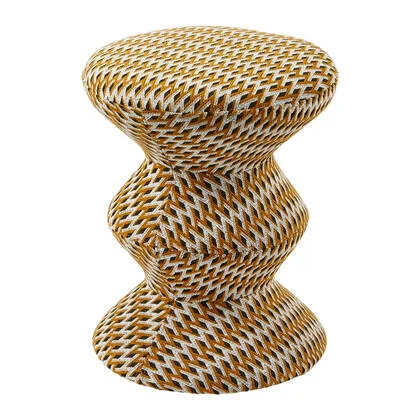 POLSPOTTEN Zig Zag Kruk - Oker