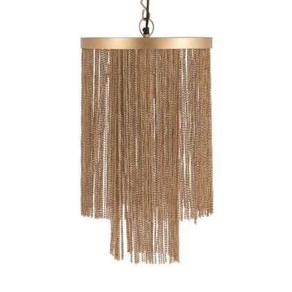 PTMD Hanglamp Brenton - 30x30x50 cm - Ijzer - Goud