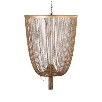 PTMD Hanglamp Solan - 70x70x100 cm - Ijzer - Goud