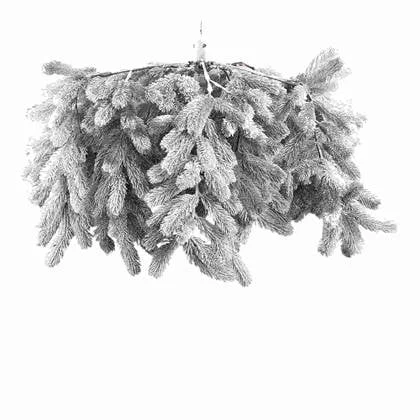 PTMD - Krans Rosamond - Wit - 100x100x50cm