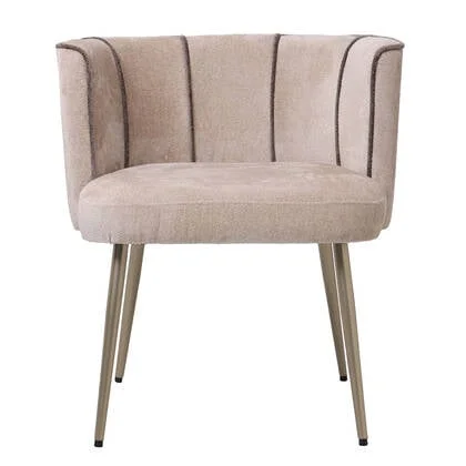 PTMD Nell Beige Dining Chair Aphrodite 3 Stripes