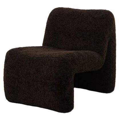 PTMD Oslo Fauteuil Teddy Coffee