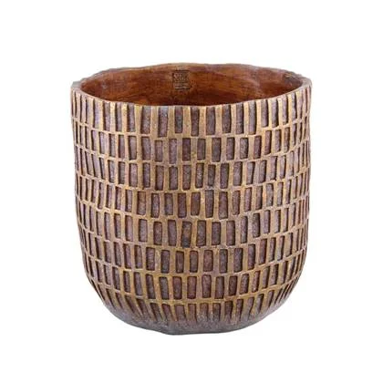 PTMD - Pot Vivienne - Bruin - 40x40x40cm
