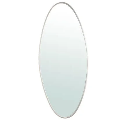 PTMD Serine White Steel Oval Mirror Large