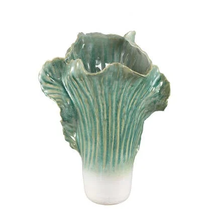 PTMD Swing Green Ceramic Pot Cabbage Shape L