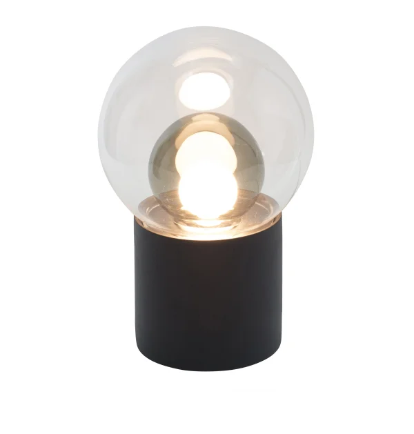 Pulpo Boule vloerlamp High - transparant/ rookgrijs/ zwart - zwart