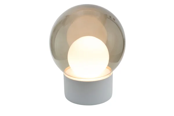 Pulpo Boule Vloerlamp Medium  - rookgrijs/ opaalwit/ zwart - wit