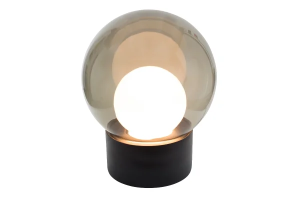 Pulpo Boule Vloerlamp Medium  - rookgrijs/ opaalwit/ zwart - zwart