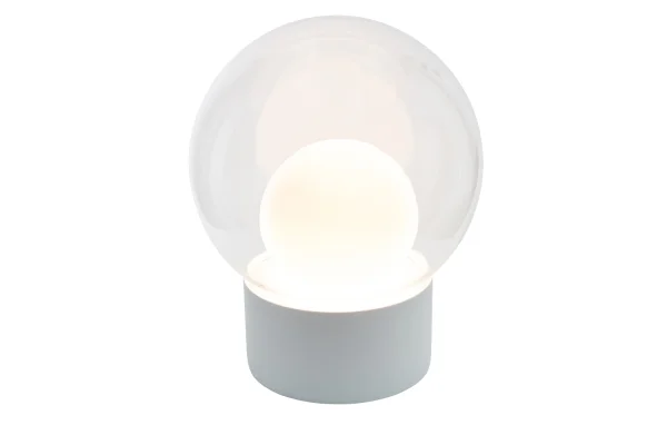 Pulpo Boule Vloerlamp Medium  - transparant/ opaalwit/ zwart - wit