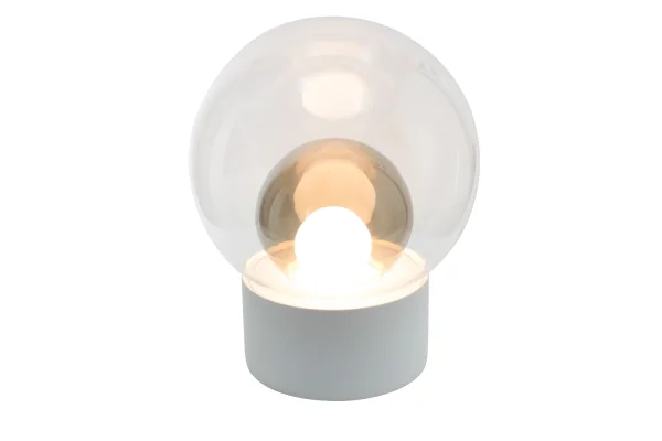 Pulpo Boule Vloerlamp Medium  - transparant/ rookgrijs/ zwart - wit