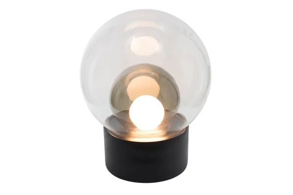 Pulpo Boule Vloerlamp Medium  - transparant/ rookgrijs/ zwart - zwart